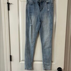 True Craft Women's Faded Blue Skinny Jeans